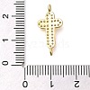 Brass Pave Clear Cubic Zirconia Connctor Charms KK-M101-02C-G02-3