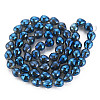 Electroplate Glass Beads Strands with Faceted EGLA-T008-024-A01-2