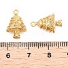 Christmas Theme Brass Pave Clear Cubic Zirconia Charms KK-T073-06G-3