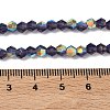 Electroplate Transparent Glass Beads Strands EGLA-K015-18P-4