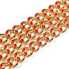 Golden Brass Enamel Curb Chain CHC-H103-07L-G-1