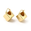 Brass Thick Rhombus Hoop Earrings for Women EJEW-E275-04G-1