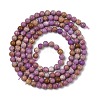 Natural Lepidolite Beads Strands G-G189-B06-02-3