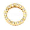 Brass Micro Pave Clear Cubic Zirconia Beads Frame KK-P277-58B-G-1