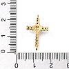 Brass Pave Black & Clear Cubic Zirconia Connctor Charms KK-M101-02A-G01-3