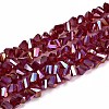 Electroplate Transparent Glass Beads Strands GLAA-N021-4mm-26-1