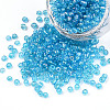 Round Trans. Colors Rainbow Glass Seed Beads X-SEED-A007-3mm-163-1