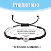 4 Sets 4 Colors Alloy Baseball Braided Bead Bracelets Set BJEW-AN0001-40-2