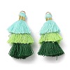 Polycotton Tassel Pendant Decorations GLAA-K060-07KCG-15-1