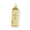 Brass Micro Pave Cubic Zirconia Enamel Pendants KK-G460-04G-3