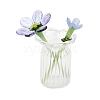 Handmade Lampwork Birthday Flower & Vase Set for Tabletop Display LAMP-D007-002D-1