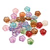 Painted Transparent Glass Beads GL-CBA48E7-01-1
