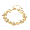 Bear Brass Micro Pave Cubic Zirconia Link Chain Bracelets for Women BJEW-K248-05G-01-4