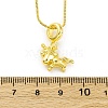 Brass Unicorn Pendant Necklaces for Women NJEW-C071-04G-5