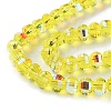 Transparent Electroplate Glass Beads Strands X-GLAA-Q099-C01-05-1-3