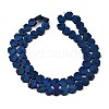 Electroplated Natural Lava Rock Beads Strands G-K388-04B-06-3