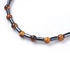 Natural Tiger Eye Stretch Bracelets BJEW-JB03740-01-2