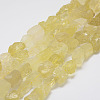Raw Rough Natural Lemon Quartz Bead Strands G-F403-05-1