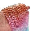 Transparent Painted Glass Beads Strands DGLA-A034-T1mm-A19-2