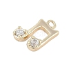 Rack Plating Brass with Cubic Zirconia Pendants KK-Q018-06G-2