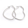 Tarnish Resistant 201 Stainless Steel Hoop Earrings EJEW-A052-09B-1