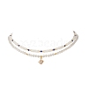 Natural White Jade & Crystal Beaded Necklaces NJEW-JN04137-2