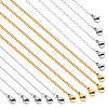  30Pcs 3 Style 304 Stainless Steel Curb & Cable Chain Necklaces Set MAK-NB0001-27-1