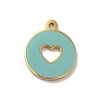 304 Stainless Steel Enamel Charms STAS-B074-03G-03-1