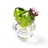 Glass Cactus Display Decorations DJEW-B004-05-1