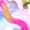 2 Strands Baking Paint Transparent Glass Beads DGLA-TA0001-20B-5