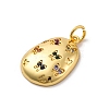 Brass Micro Pave Cubic Zirconia Pendants KK-U033-17G-2