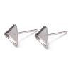 Non-Tarnish 304 Stainless Steel Stud Earring Settings STAS-J032-14-4