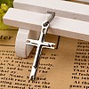 Tarnish Resistant 304 Stainless Steel Cross Pendants STAS-I035-27B-1