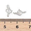 Brass Clear Cubic Zirconia Connector Charms KK-Z094-10P-3