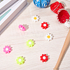 8Pcs 4 Colors Flower Silicone Tennis Racquet Dampener AJEW-CN0005-02-4