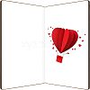 MDF Greeting Card & Paper Envelope with Bowknot AJEW-WH0203-003-2