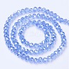 Electroplate Glass Beads Strands EGLA-A044-T1mm-B14-2