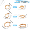 12Pcs 3 Styles Brass Open Back Bezel Pendant Cabochon Settings KK-FH0003-42-5