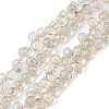 Transparent Electroplate Glass Beads Strands EGLA-F152B-PL03-1