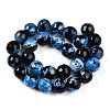 Dyed Natural Agate Beads Strands G-T141-01A-04-3