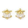Brass Micro Pave Cubic Zirconia Beads KK-B142-03G-01-1