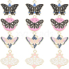 SUNNYCLUE 24Pcs 4 Style Alloy Enamel Pendants ENAM-SC0004-98-1