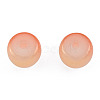 Baking Painted Glass Flat Round Beads DGLA-T003-002-6