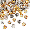 80Pcs 4 Colors Brass Rhinestone Beads KK-TA0002-11B-3