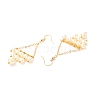 Vintage Glass Pearl Dangle Earrings for Girl Women Gift EJEW-TA00007-4