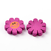 Lovely Flower Natural Wood Beads WOOD-23D-4-1
