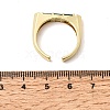 Brass Micro Pave Cubic Zirconia Cuff Open Rings for Women RJEW-L343-02G-02-5