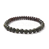 Natural Serpentine & Synthetic Non-magnetic Hematite Beads Energy Stretch Bracelets Set BJEW-JB07142-05-5