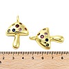 Rack Plating Brass Micro Pave Cubic Zirconia Pendants KK-A205-01G-01-3