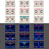9 Sheets 9 Style Creative Fluorescent Face Tattoo Paper Stickers STIC-TA0002-01-11